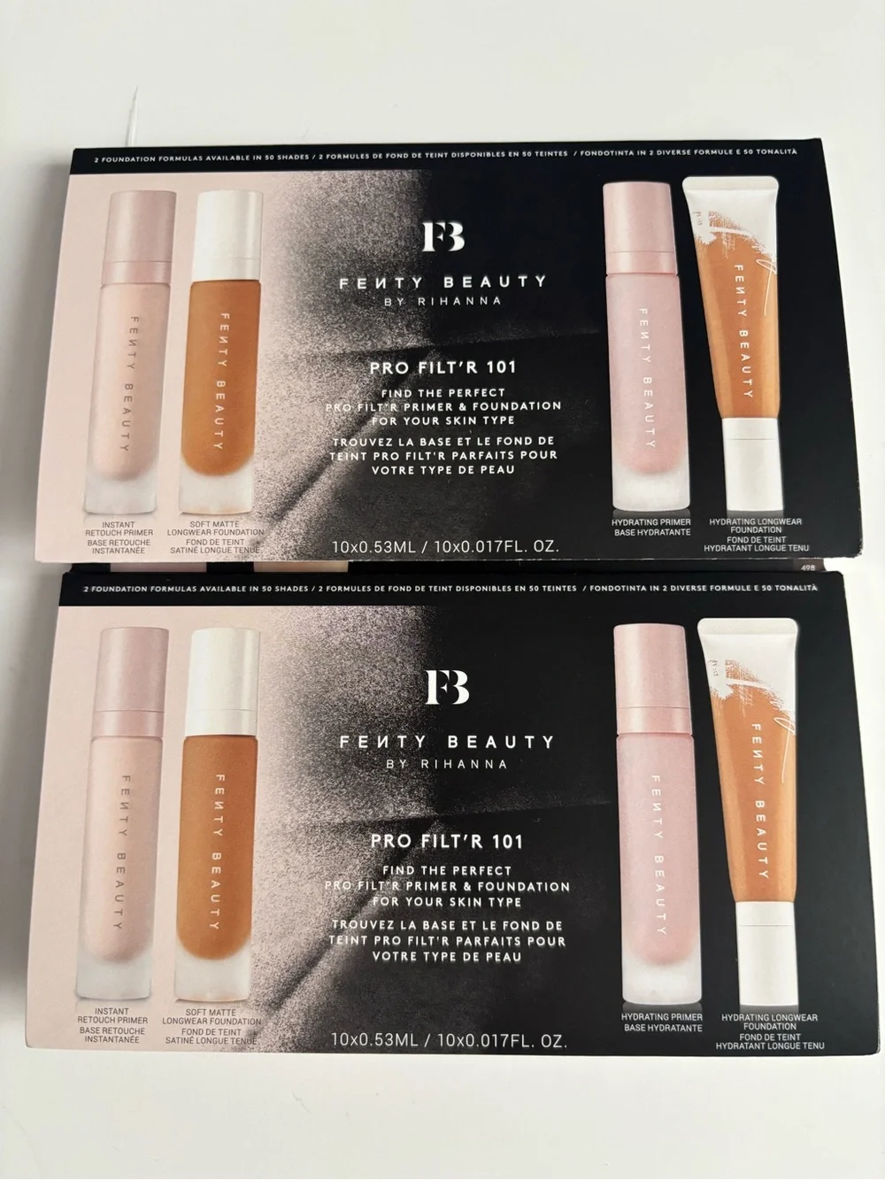 NEW Fenty Beauty Pro Filt'r 101 Soft Matte and Hydrating Foundation SamplesX2